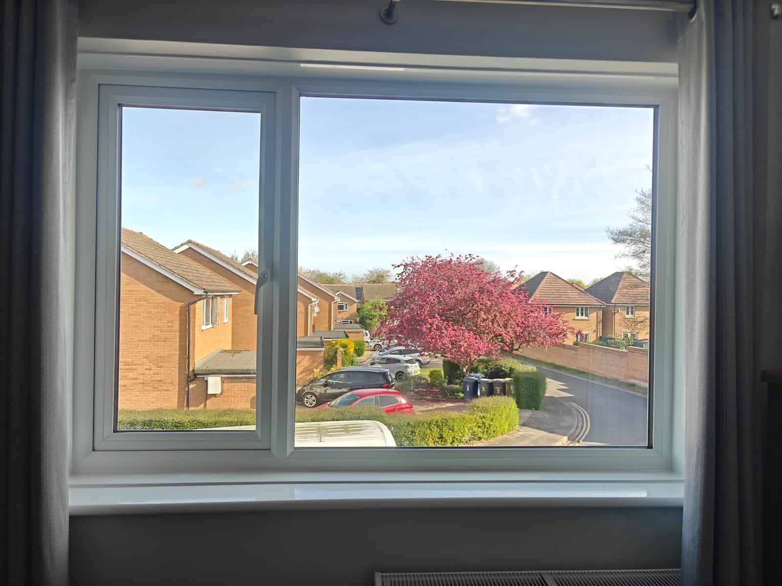 Glass and Glazing in Ely featuring a white replacement casement window fitted to a residential property.